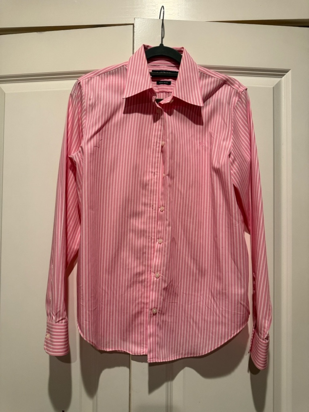 Polo by Ralph Lauren Pink & White Striped Women's Button-Down Shirt